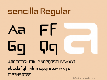 sencilla Regular Version 1.0图片样张