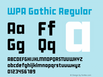 WPA Gothic Regular Version 1.0图片样张