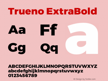 Trueno ExtraBold Version 3.001图片样张