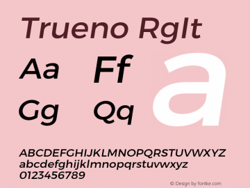 Trueno RgIt Version 3.001 Font Sample