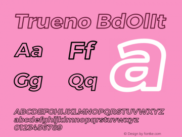Trueno BdOlIt Version 3.001 Font Sample