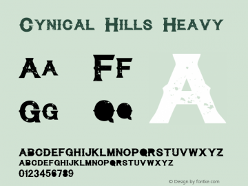 Cynical Hills Heavy 1.000 Font Sample