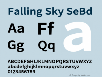 Falling Sky SeBd Version 1.02 Font Sample