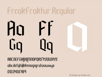 FreakFraktur Regular Version 1.0图片样张