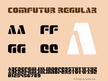 Comfutur Regular Version 1.0 Font Sample