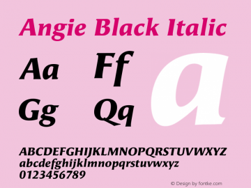 Angie Black Italic 001.000图片样张