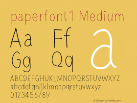 paperfont1 Medium Version 001.000图片样张