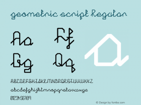 geometric script Regular Version 1.0 Font Sample