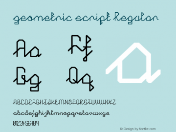 geometric script Regular Version 1.0 Font Sample