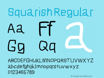 Squarish Regular Version 0.27 Font Sample