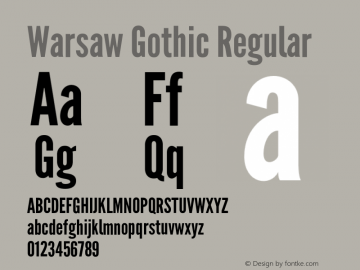 Warsaw Gothic Regular Version 1.56图片样张