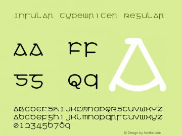 Insular Typewriter Regular Version 1.0 Font Sample