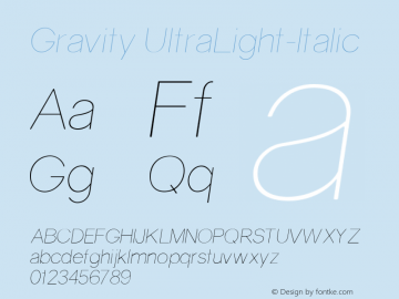 Gravity UltraLight-Italic 1图片样张