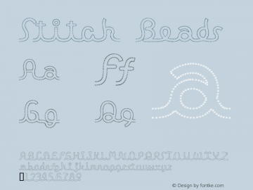 Stitch Beads Fontographer 4.7 10.1.31 FG4M­0000002045 Font Sample