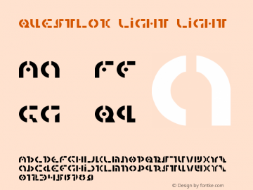 Questlok Light Light Unknown Font Sample