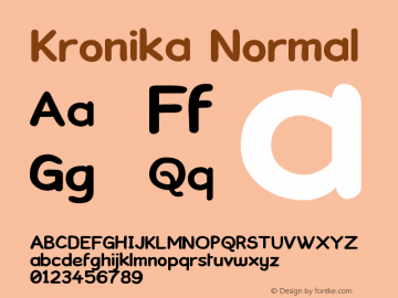 Kronika Normal Version 001.000 Font Sample