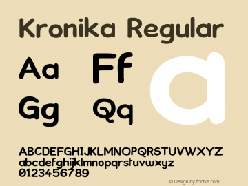 Kronika Regular 1.0 Font Sample