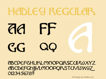 Hadley Regular 1.0图片样张