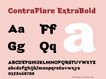 ContraFlare ExtraBold Version 1.000 Font Sample