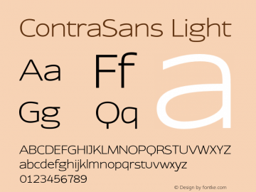 ContraSans Light 1.000图片样张