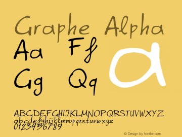 Graphe Alpha Version 2 Font Sample
