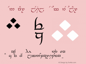 Tengwar-Elesil Medium Regular Version 1.300;PS 001.300;hotconv 1.0.70;makeotf.lib2.5.58329 Font Sample