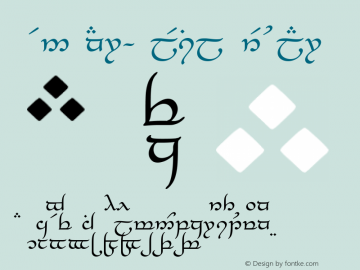 Tengwar-Elesil Regular Version 1.300;PS 001.300;hotconv 1.0.56;makeotf.lib2.0.21325图片样张