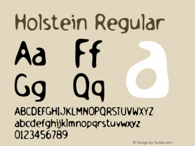 Holstein Regular Macromedia Fontographer 4.1.5 6/14/98 Font Sample