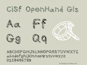CiSf OpenHand Gls Version 0.7892 Font Sample