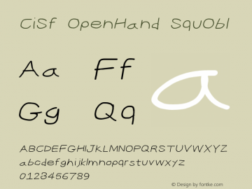 CiSf OpenHand SquObl Version 0.7892图片样张