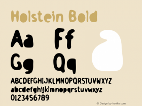 Holstein Bold Altsys Fontographer 4.0.3 03.04.1995 Font Sample