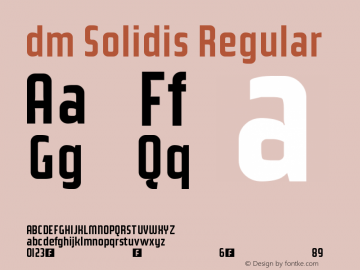 dm Solidis Regular Version 1.0图片样张