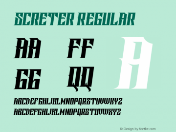 Screter Regular 001.000 Font Sample