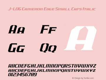 J-LOG Cameron Edge Small Caps Italic Version 1.00 June 25, 2015, initial release图片样张