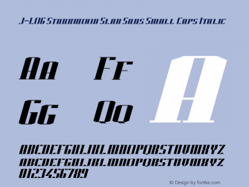 J-LOG Starkwood Slab Sans Small Caps Italic Version 1.00 June 29, 2015, initial release图片样张