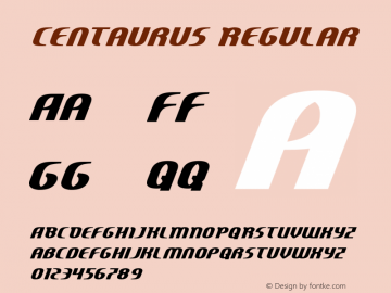 Centaurus Regular Version 1.0; 2015图片样张