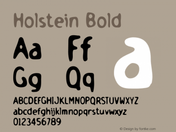 Holstein Bold Version 1.000 Font Sample