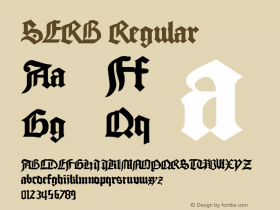 SERB Regular (C)All Rights Reserved Font Sample