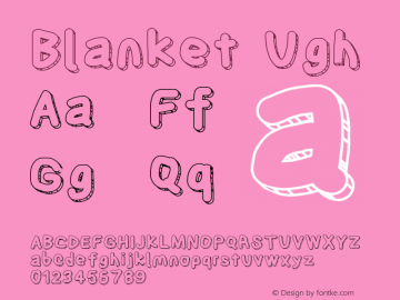 Blanket Ugh Version 0.9 Font Sample