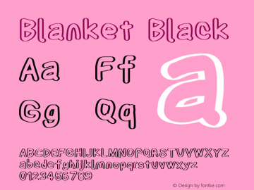 Blanket Black Version 0.9 Font Sample