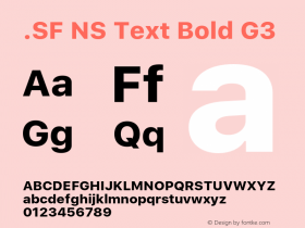 .SF NS Text Bold G3 11.0d54e1 Font Sample