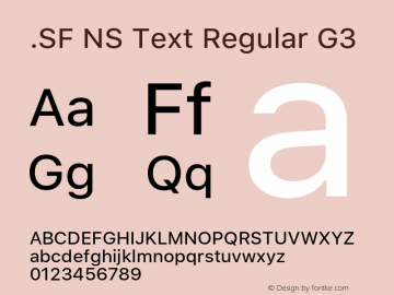 .SF NS Text Regular G3 11.0d54e1图片样张
