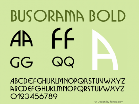 Busorama Bold Version 001.000 Font Sample