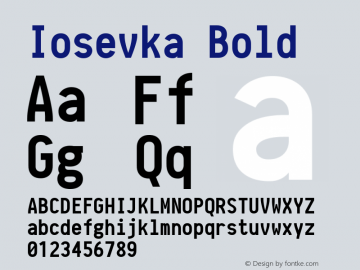 Iosevka Bold r0.1.12; ttfautohint (v1.3)图片样张