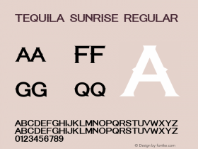 Tequila Sunrise Regular Version 1.00 2015 Font Sample