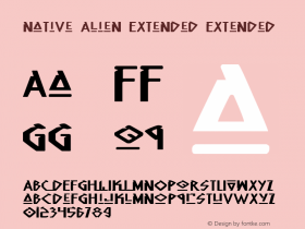 Native Alien Extended Extended 1 Font Sample