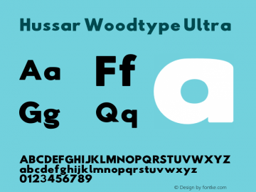 Hussar Woodtype Ultra Version 1.07图片样张