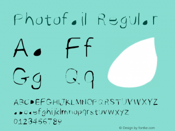 Photofail Regular Version 0.97 Font Sample