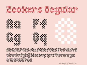 Zeckers Regular Version 1.0 Font Sample