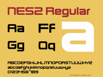 NES2 Regular Version 1.0 Font Sample